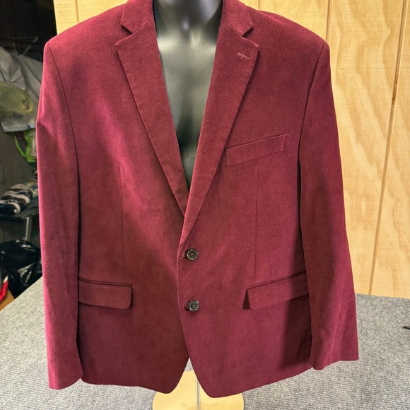 LAUREN Ralph Lauren Mens Corduroy Blazer Jacket Burgundy‎ 43S charm Class preppy - Picture 9 of 16